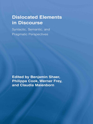 cover image of Dislocated Elements in Discourse
